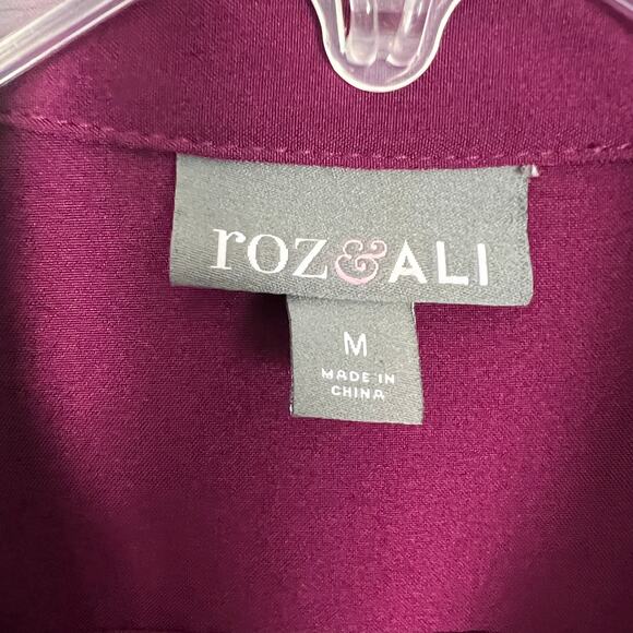 Roz & Ali Magenta Button Down Shirt Casual Workwear - Picture 3 of 13